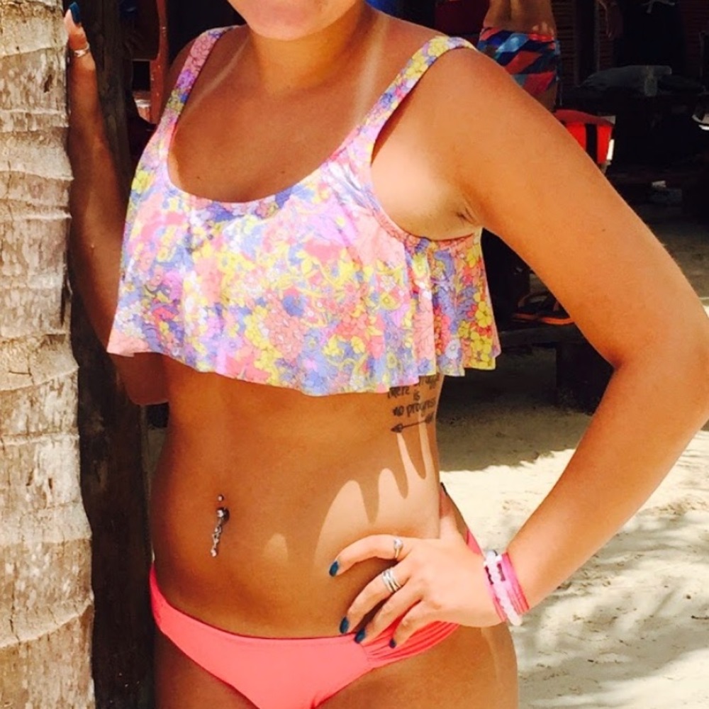 Colorful swim top